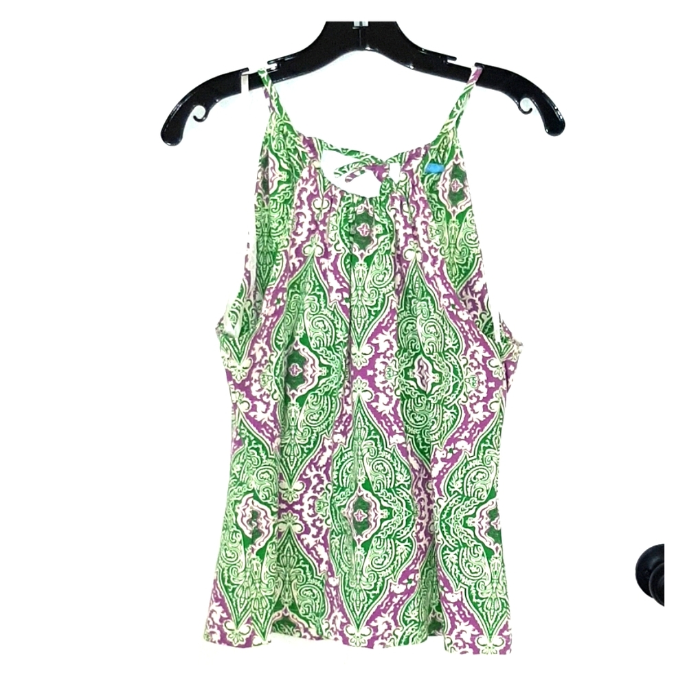 J. McLaughlin purple and green tank